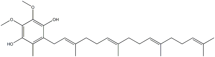 3-[(2E,6E,10E)-3,7,11,15-Tetramethyl-2,6,10,14-hexadecatetren-1-yl]-2-methyl-5,6-dimethoxybenzene-1,4-diol 结构式