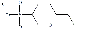 1-Hydroxyoctane-2-sulfonic acid potassium salt 结构式