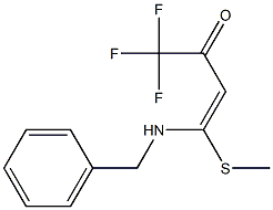 1,1,1-Trifluoro-4-(benzylamino)-4-(methylthio)-3-buten-2-one 结构式