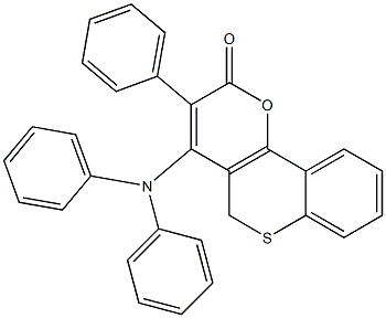 3-Phenyl-4-(diphenylamino)-2H,5H-[1]benzothiopyrano[4,3-b]pyran-2-one 结构式