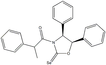 (4S,5R)-4,5-Diphenyl-3-(2-phenylpropanoyl)oxazolidine-2-selenone 结构式