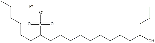 17-Hydroxyicosane-7-sulfonic acid potassium salt 结构式