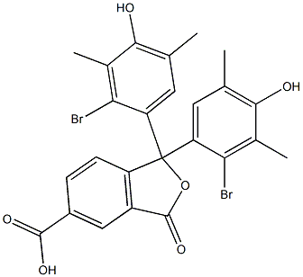 1,1-Bis(2-bromo-4-hydroxy-3,5-dimethylphenyl)-1,3-dihydro-3-oxoisobenzofuran-5-carboxylic acid 结构式