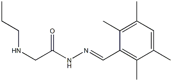 N-Propylglycine N'-(2,3,5,6-tetramethylbenzylidene) hydrazide 结构式