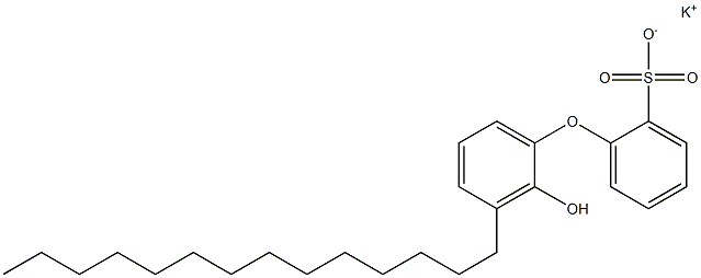2'-Hydroxy-3'-tetradecyl[oxybisbenzene]-2-sulfonic acid potassium salt 结构式