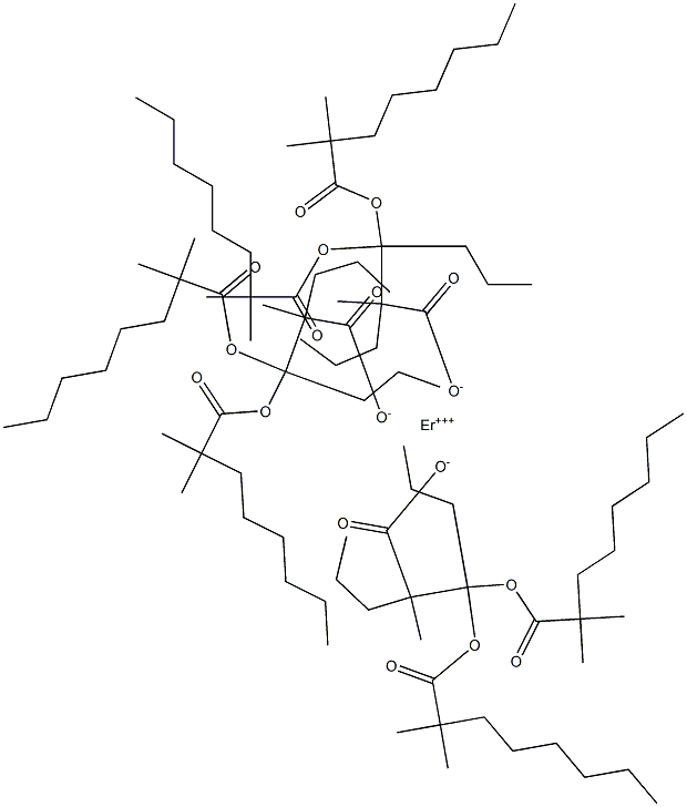 Erbium bis(2,2-dimethyloctanoate)(2-methyl-2-propylhexanoate) 结构式