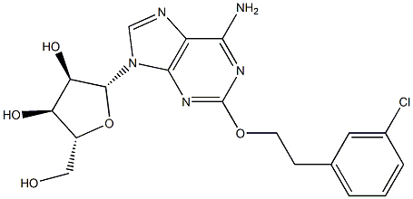 2-[2-(3-Chlorophenyl)ethoxy]adenosine 结构式