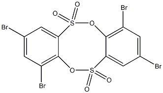 2,4,8,10-Tetrabromodibenzo[c,g][1,5,2,6]dioxadithiocin 6,6,12,12-tetraoxide 结构式