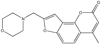 8-(Morpholinomethyl)-4-methyl-2H-furo[2,3-h][1]benzopyran-2-one 结构式