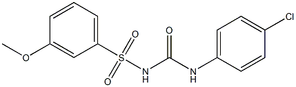 1-(3-Methoxyphenylsulfonyl)-3-(4-chlorophenyl)urea 结构式