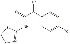 N-(2-Thiazolin-2-yl)-2-(4-chlorophenyl)-2-bromoacetamide 结构式