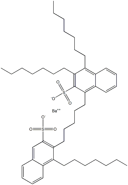 Bis(3,4-diheptyl-2-naphthalenesulfonic acid)barium salt 结构式
