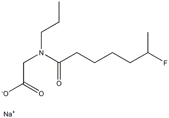 N-(6-Fluoroheptanoyl)-N-propylglycine sodium salt 结构式