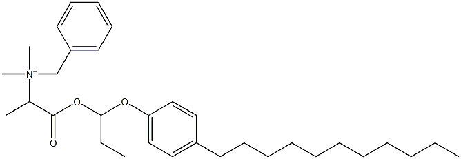 N,N-Dimethyl-N-benzyl-N-[1-[[1-(4-undecylphenyloxy)propyl]oxycarbonyl]ethyl]aminium 结构式