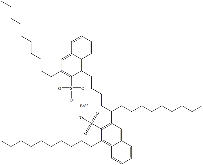 Bis(1,3-didecyl-2-naphthalenesulfonic acid)barium salt 结构式