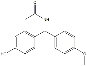 N-[(4-Methoxyphenyl)(4-hydroxyphenyl)methyl]acetamide 结构式