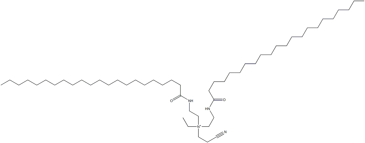 2-Cyano-N-ethyl-N,N-bis[2-[(1-oxodocosyl)amino]ethyl]ethanaminium 结构式