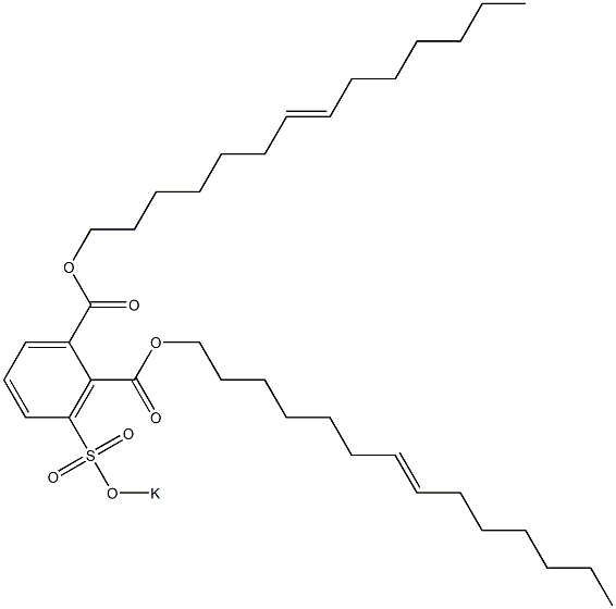 3-(Potassiosulfo)phthalic acid di(7-tetradecenyl) ester 结构式