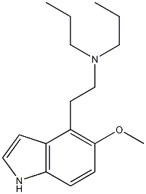 5-Methoxy-4-[2-(dipropylamino)ethyl]-1H-indole 结构式