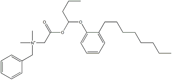 N,N-Dimethyl-N-benzyl-N-[[[1-(2-octylphenyloxy)butyl]oxycarbonyl]methyl]aminium 结构式