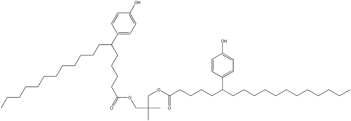 Bis[6-(4-hydroxyphenyl)stearic acid]2,2-dimethylpropane-1,3-diyl ester 结构式