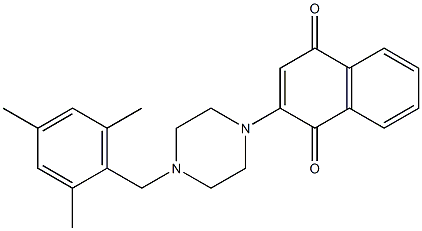 2-[4-[(2,4,6-Trimethylphenyl)methyl]piperazino]-1,4-naphthalenedione 结构式