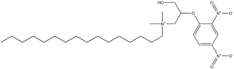Dimethylhexadecyl[3-hydroxy-2-(2,4-dinitrophenoxy)propyl]aminium 结构式