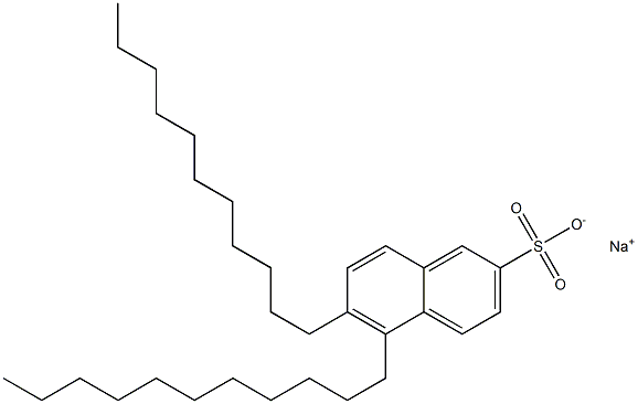 5,6-Diundecyl-2-naphthalenesulfonic acid sodium salt 结构式