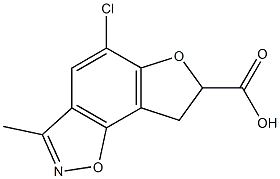 5-Chloro-7,8-dihydro-3-methylfuro[2,3-g][1,2]benzisoxazole-7-carboxylic acid 结构式