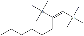 1,2-Bis[trimethylsilyl]-1-octene 结构式