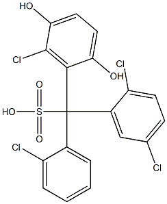 (2-Chlorophenyl)(2,5-dichlorophenyl)(6-chloro-2,5-dihydroxyphenyl)methanesulfonic acid 结构式