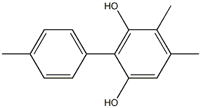 2-(4-Methylphenyl)-4,5-dimethylbenzene-1,3-diol 结构式