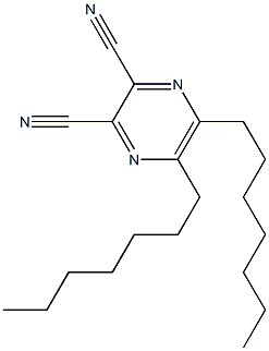 5,6-Diheptylpyrazine-2,3-dicarbonitrile 结构式