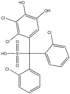 (2,3-Dichloro-4,5-dihydroxyphenyl)bis(2-chlorophenyl)methanesulfonic acid 结构式