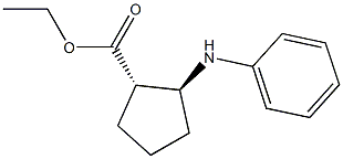 (1S,2S)-2-(Phenylamino)cyclopentane-1-carboxylic acid ethyl ester 结构式