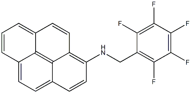 1-[(2,3,4,5,6-Pentafluorobenzyl)amino]pyrene 结构式