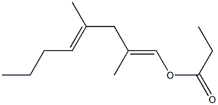 Propionic acid 2,4-dimethyl-1,4-octadienyl ester 结构式