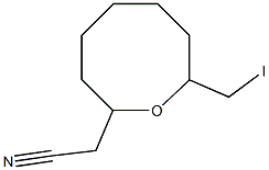 [(Hexahydro-8-iodomethyl-2H-oxocin)-2-yl]acetonitrile 结构式