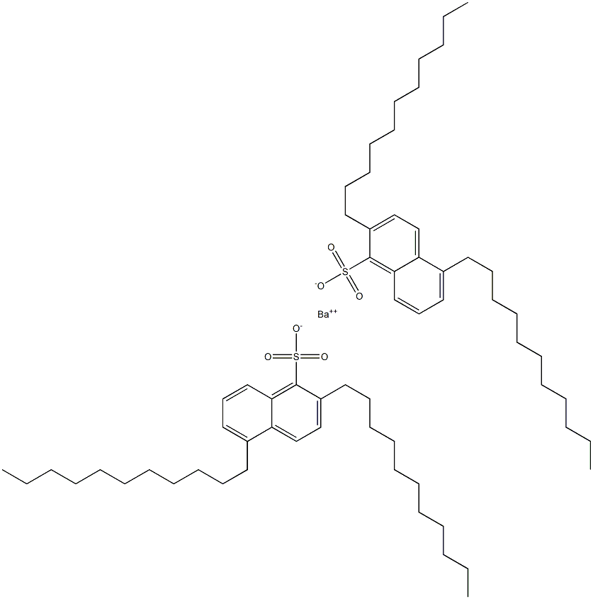 Bis(2,5-diundecyl-1-naphthalenesulfonic acid)barium salt 结构式