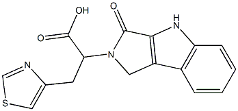 3-(4-Thiazolyl)-2-[[1,2,3,4-tetrahydro-3-oxopyrrolo[3,4-b]indol]-2-yl]propionic acid 结构式