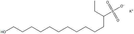 14-Hydroxytetradecane-3-sulfonic acid potassium salt 结构式