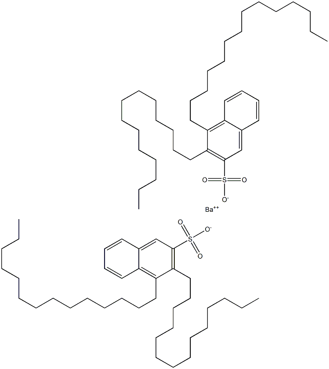 Bis(3,4-ditetradecyl-2-naphthalenesulfonic acid)barium salt 结构式