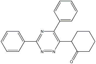 3,5-Diphenyl-6-(1-oxocyclohexan-2-yl)-1,2,4-triazine 结构式