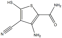 3-Amino-4-cyano-5-mercaptothiophene-2-carboxamide 结构式