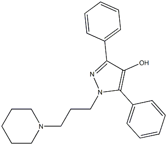 1-[3-(1-Piperidinyl)propyl]-3,5-diphenyl-1H-pyrazol-4-ol 结构式