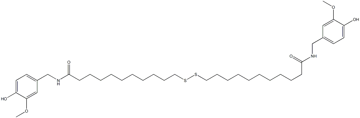 11,11'-Dithiobis[N-(4-hydroxy-3-methoxybenzyl)undecanamide] 结构式