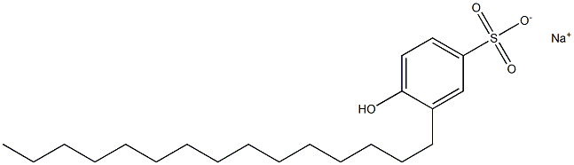 4-Hydroxy-3-pentadecylbenzenesulfonic acid sodium salt 结构式