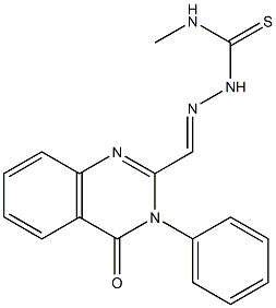 3-(Phenyl)-2-[[[methylamino]thiocarbonylamino]iminomethyl]quinazolin-4(3H)-one 结构式