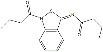 1-Butyryl-3(1H)-butyrylimino-2,1-benzisothiazole 结构式