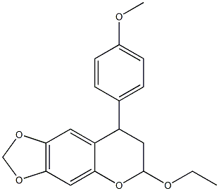 8-(4-Methoxyphenyl)-6-ethoxy-7,8-dihydro-6H-1,3-dioxolo[4,5-g][1]benzopyran 结构式